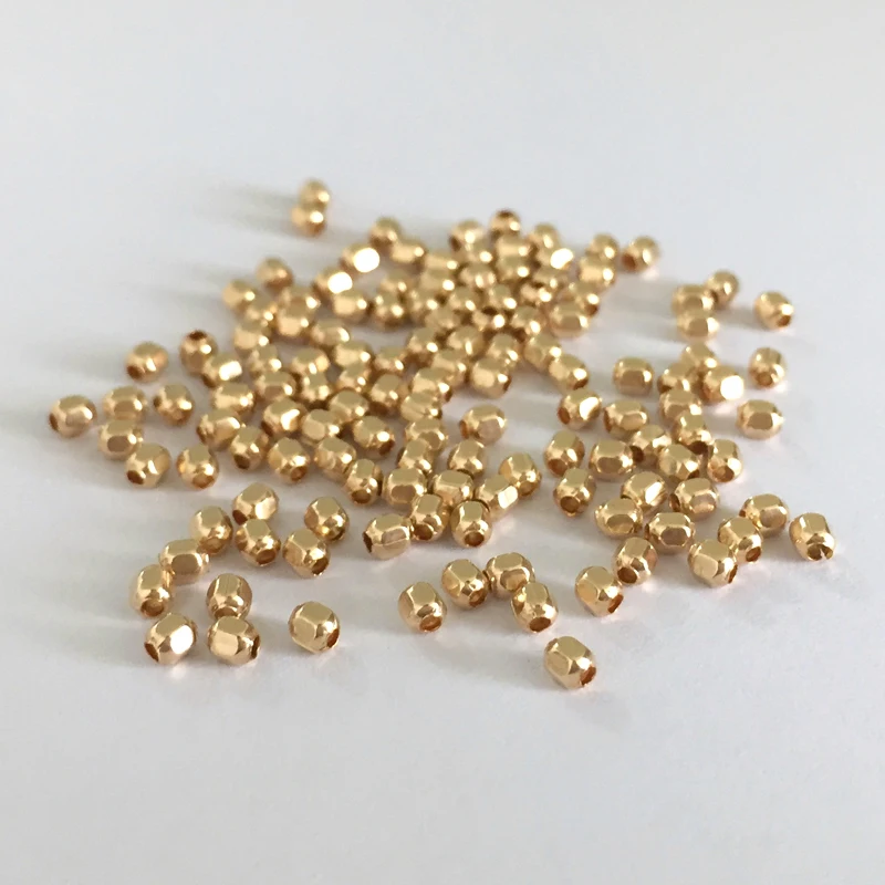 14K Gold Filled Beads for Jewelry Making 2mm 3mm 4mm 14 K Gold Filled  Round Beads 14KT Gold Filled Ball Beads Waterproof