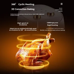 Large 3.5L Digital Control Smart Home Electric Oven Multifunctional Air Fryer Machine Integrated and Customized for Wholesale