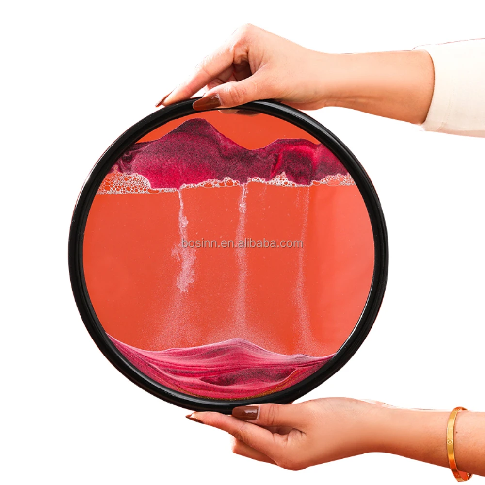 Hanging Circular Wallmounted Quicksand Painting Decor Moving Sand Art