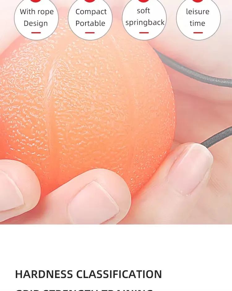 l0107 finger grip exercise elastic cord anti drop hand strength training silicone grip ball-7