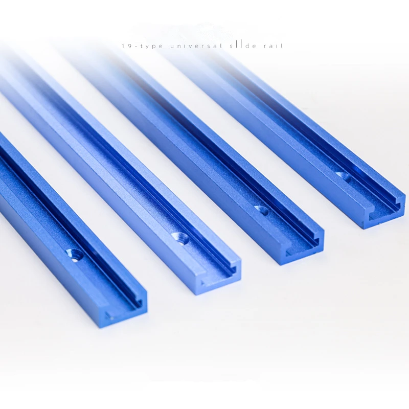 TEBAK W-02 Woodworking 19 T-tracks Double-Cut Profile Universal T-Track With Predrilled Mounting Holes