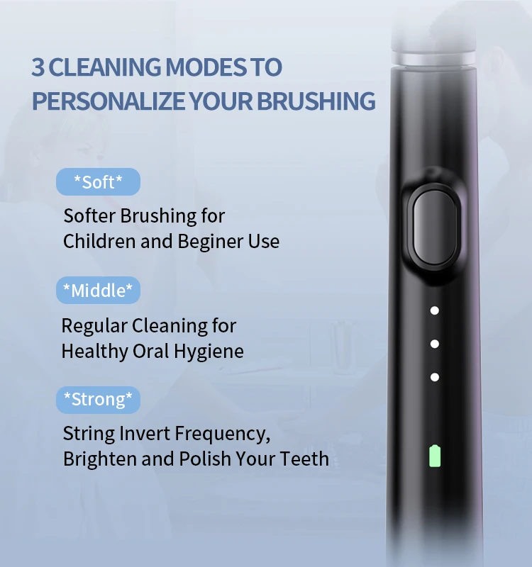 Professional Factory Rechargeable Sonic Electric Toothbrush Adult Travel Waterproof Personalized