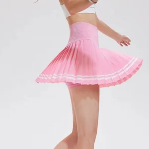 Wholesale Pleated Women Tennis Skirt Tummy-Control Quick Dry Yoga Skirts and Shorts Breathable Golf Skirts Women Sportswear