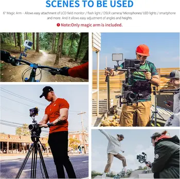NEEWER 5.9"/15cm Adjustable Friction Magic Arm with 1/4" Screw on Both Ends, Compatible with SmallRig Cage, Flash/LED Light product image