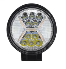 New Leading Technology Super Bright 45W 4500 Lumens Work Light Round Dual Color LED Headlights with Flash for Off-Road Vehicles