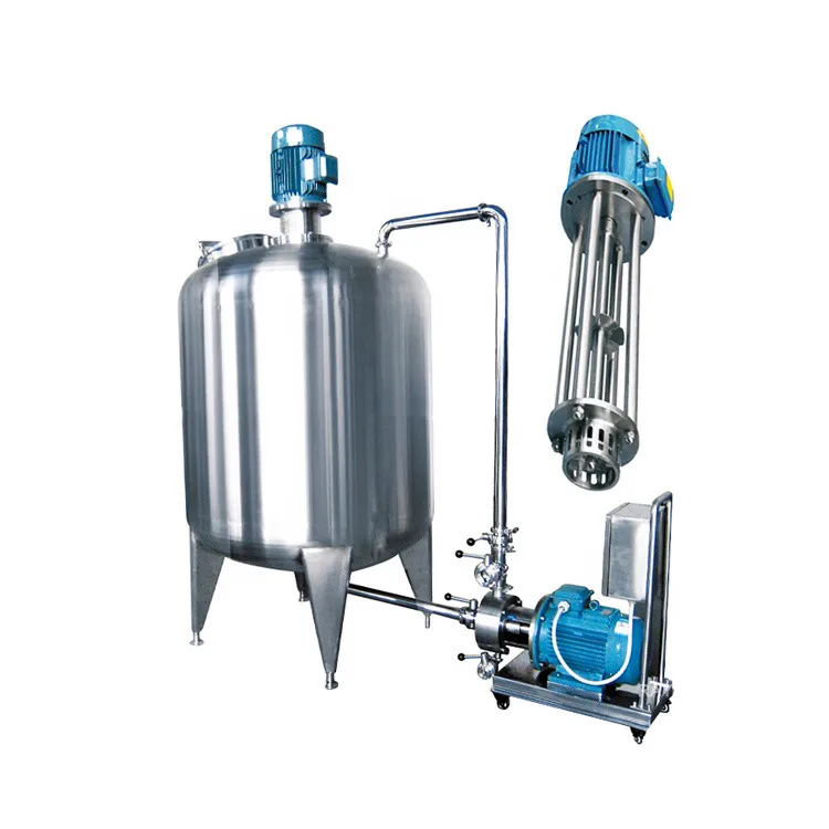 Stainless Steel Vacuum Emulsifying Mixer Lotion Shampoo Cream Cosmetics Mixing tank with Agitator