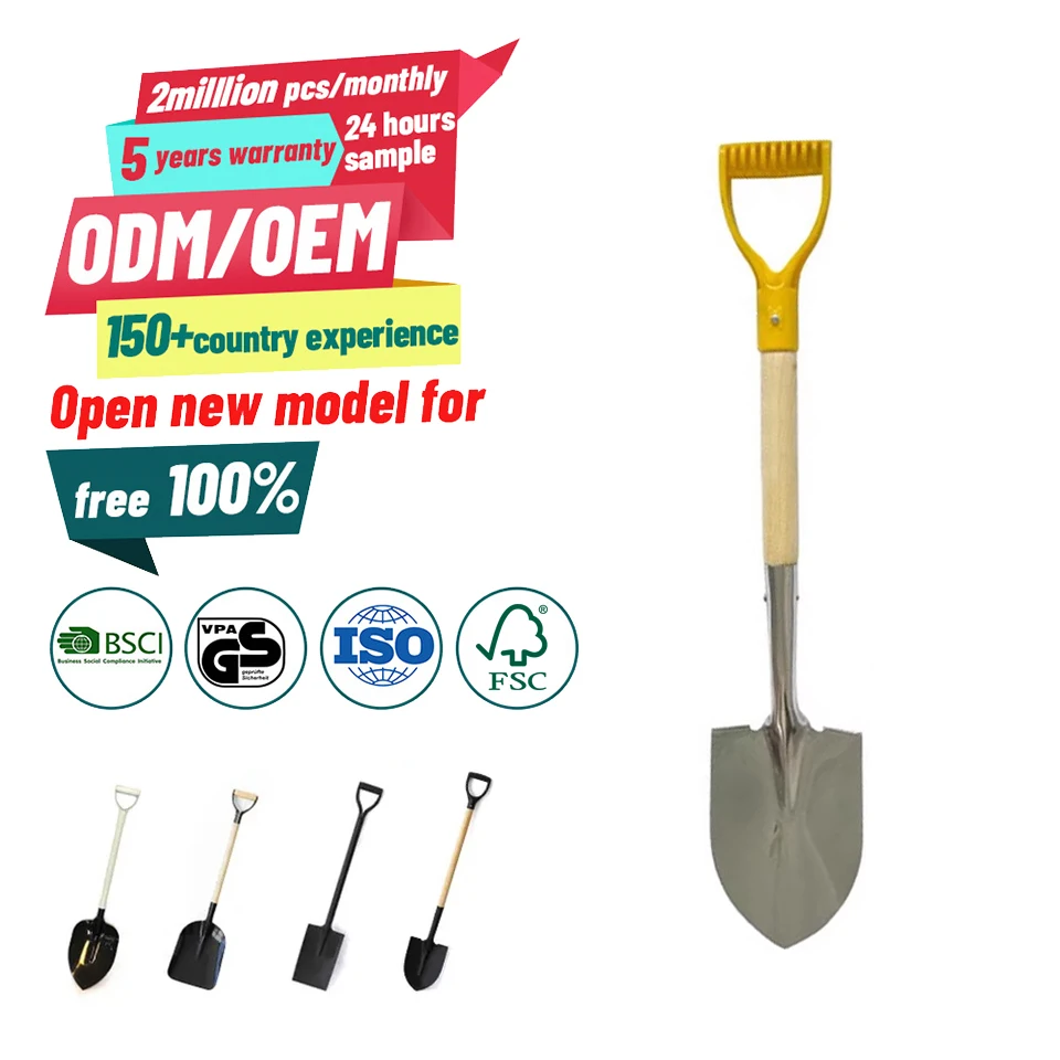 OEM&ODM  Small Stainless Steel Shovel Spade with  Handle for Garden and Farm