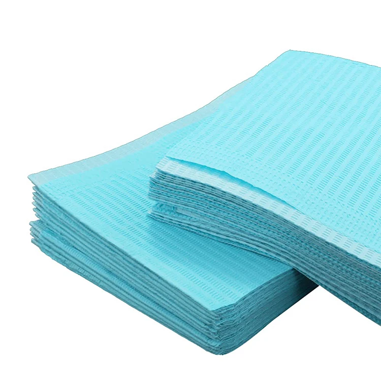 Dental Bib Wholesale 2ply Paper And 1ply Waterproof Film Disposable