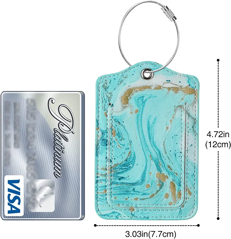 Luggage Tag Identifier For Suitcases Small Leather Hang Tag Bulk