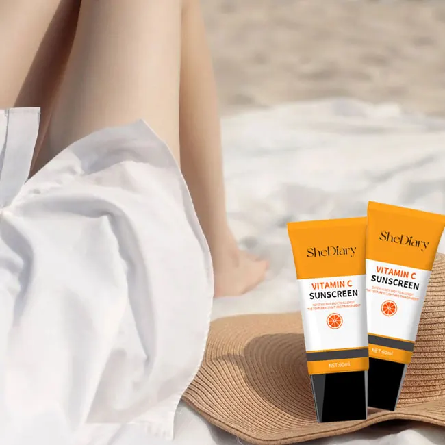 SheDiary Natural Whitening Sunblock Anti- UVA/UVB body care bb cream sun cream plastic tube SPF 50 Sunscreen Cream