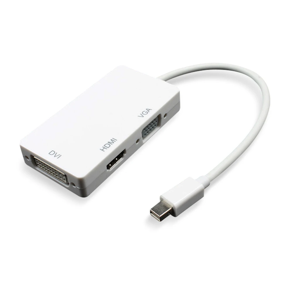 Cable Adaptador Thunderbolt Mini Dp A Hdmi,Vga,Dvi,3 En 1,Mini Dp