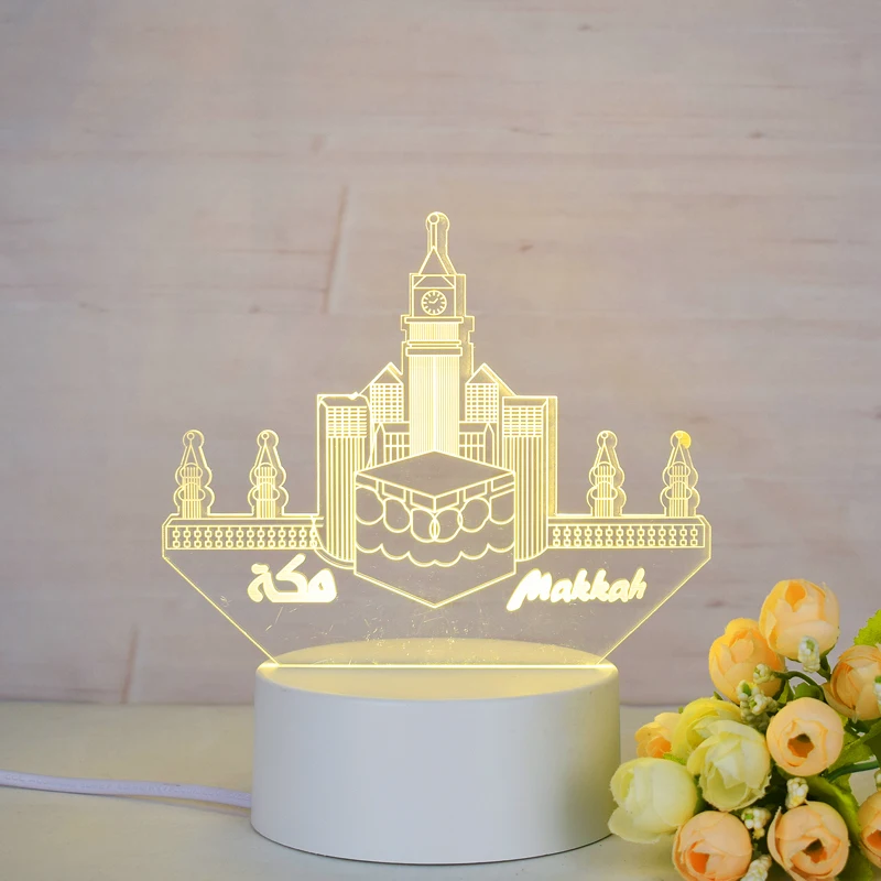Eid 2022 Mubarak LED Light Muslim Ramadan Lights Moon Lights Room Ornaments Party Gift Decoration