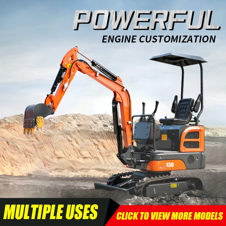 Shanding SD13E One Ton Small Mini Excavator 1.2 Ton Earth-moving Mini