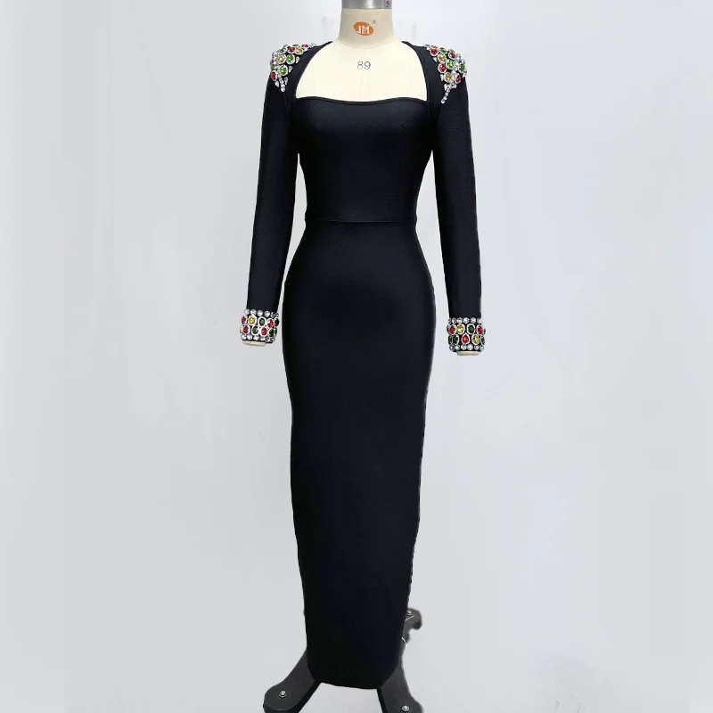 long sleeve green maternity dress Eliza Dress - Mid-length Chic Maternity main image 1