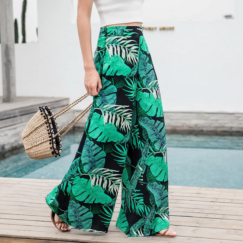 bohemian wide leg pants