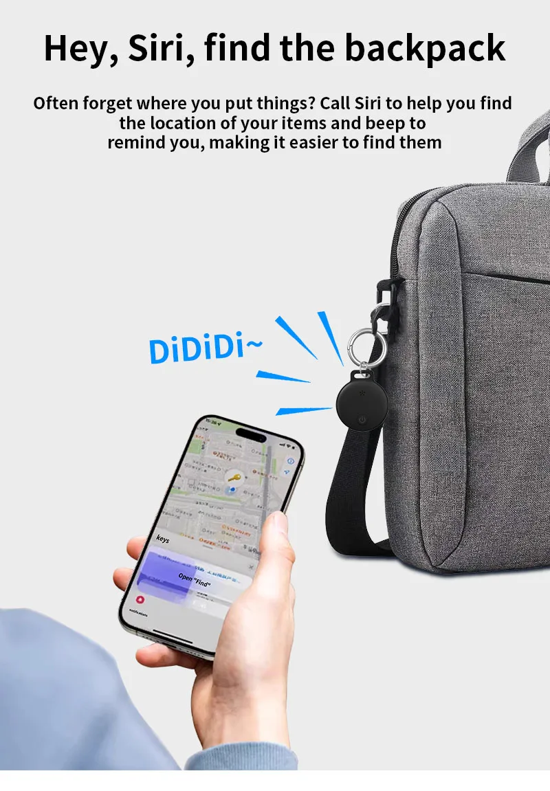 Portable Anti-loss Key Finder GPS Tracker Pet Smart Tag for Apple FindMy Real Time Tracking Device for GPS Tracker for Kids