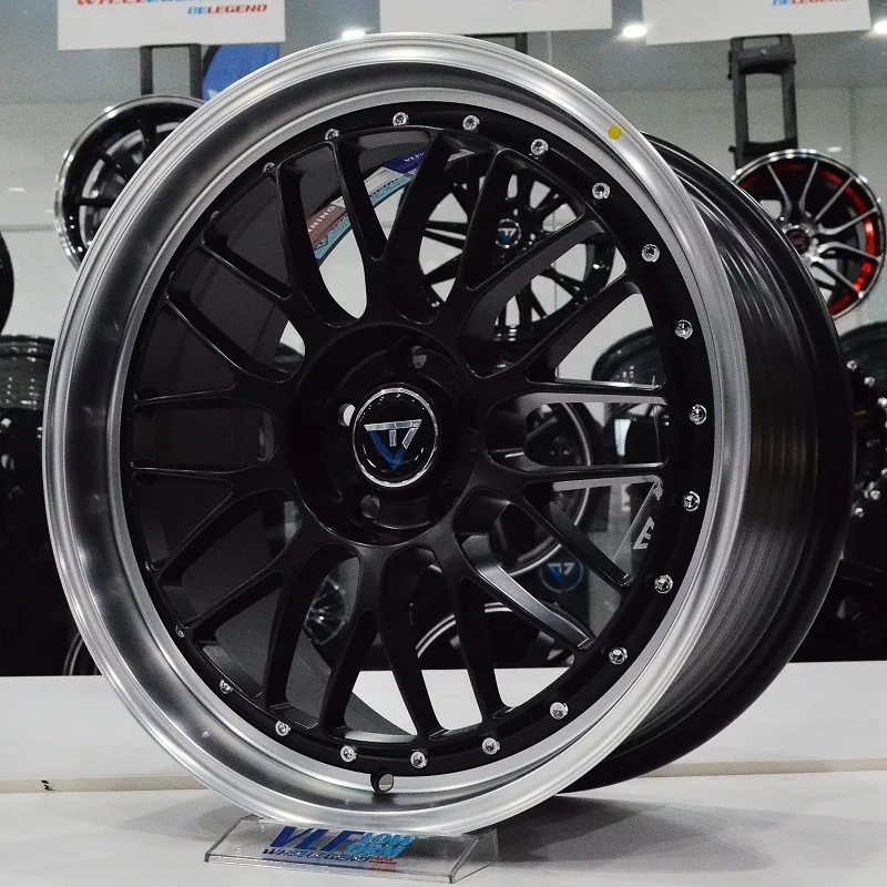 VLF-P05 18 дюймов матовый черный машина для губ гоночный автомобиль колёса 5X112 ET42 CB66.56 потоком формируя 5 отверстий брелок для автомобильных ключей, колесные диски