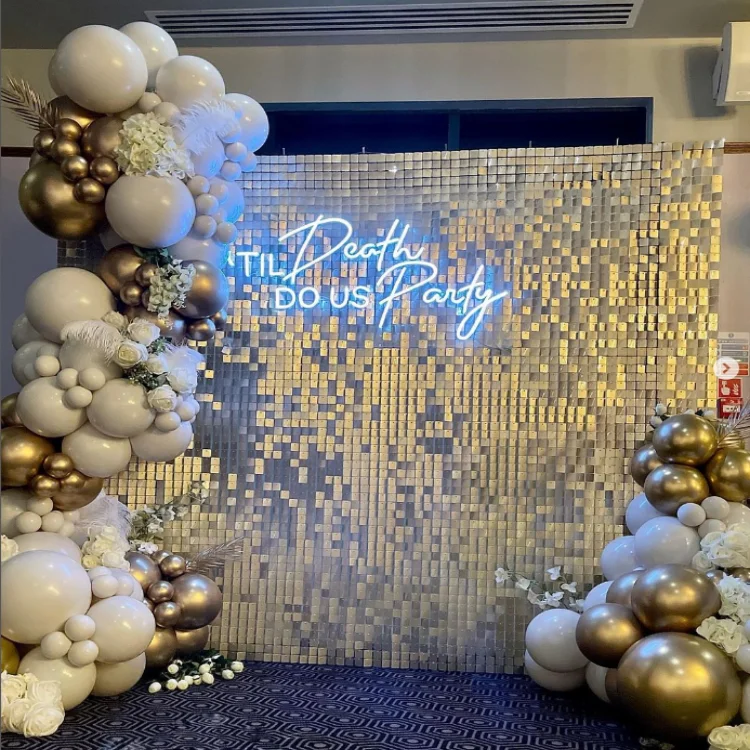 По индивидуальному заказу 30 см X 30 см открытый свадьбы современный 3D ПВХ Грайд продолжительный блеск фон живой свет блесток стеновых панелей для свадьбы
