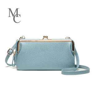 Pink PU Leather Multi-Card Slots Sac a Main Women's Wallet Clutch Bag Ladies Crossbodybag Hot Sale 2026