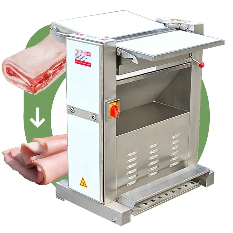 Pork Rind Meat Skinner Slicer Lamb Pig Beef Skin Fat Remover Slice Peel Remove Peeler Cut Machine