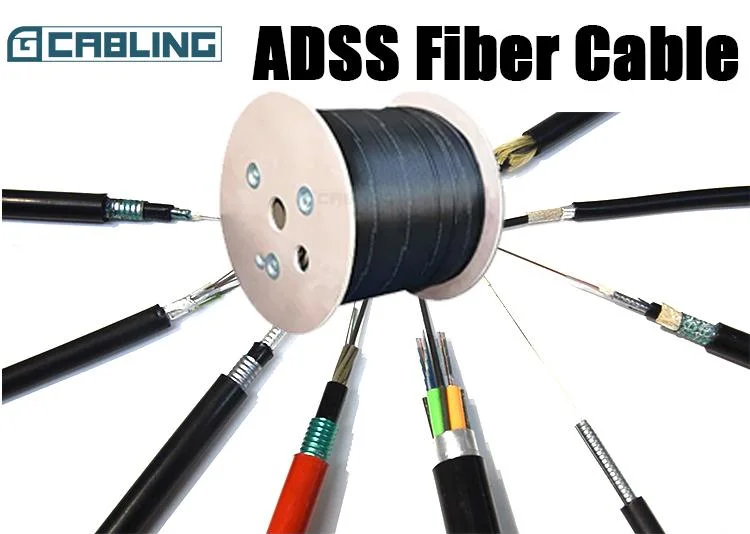 Gcabling Fiber 2 4 6 12 Core GYXTW Mini ADSS Cable G652D Gyxtw-6b1 24 ...