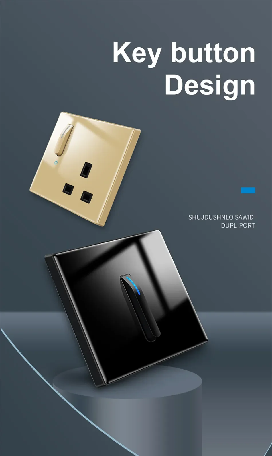 Home Lighting Electrical 10a Light Switch Uk 1/2/3/4 Gang 1/2 Way