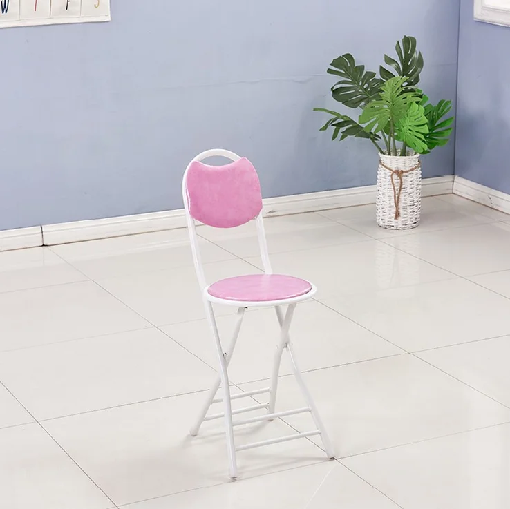 Outdoor Using Red Metal Folding Small Chairs