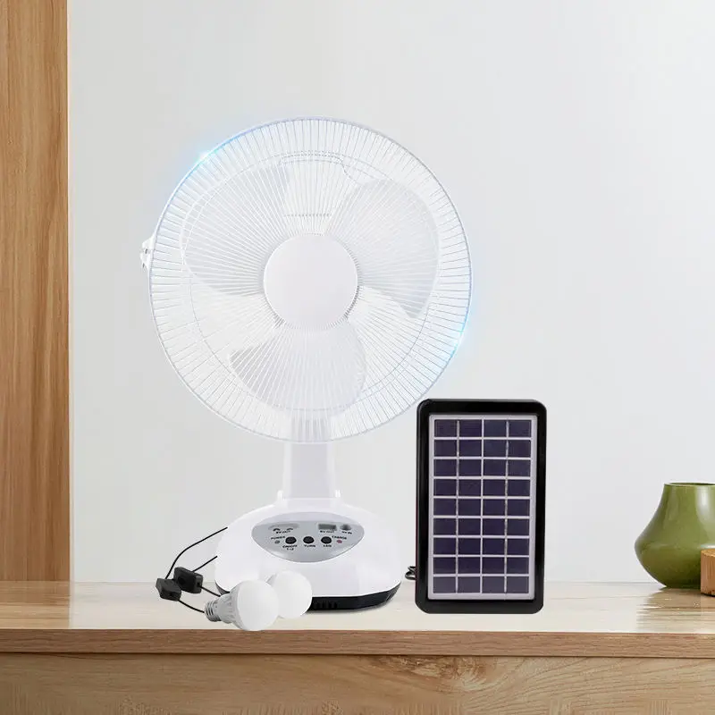 12inch Ventilateur de bureau à énergie solaire énergie rechargeable en  plastique du ventilateur de table avec panneau solaire - Chine Ventilateur  solaire, énergie solaire