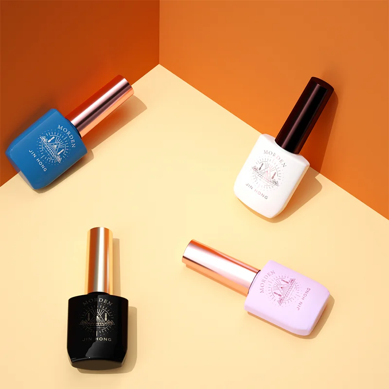 11ml Free Sample Black square Uv Gel Nail Brush Cleaning Bottles Empty Nail Polish Bottle