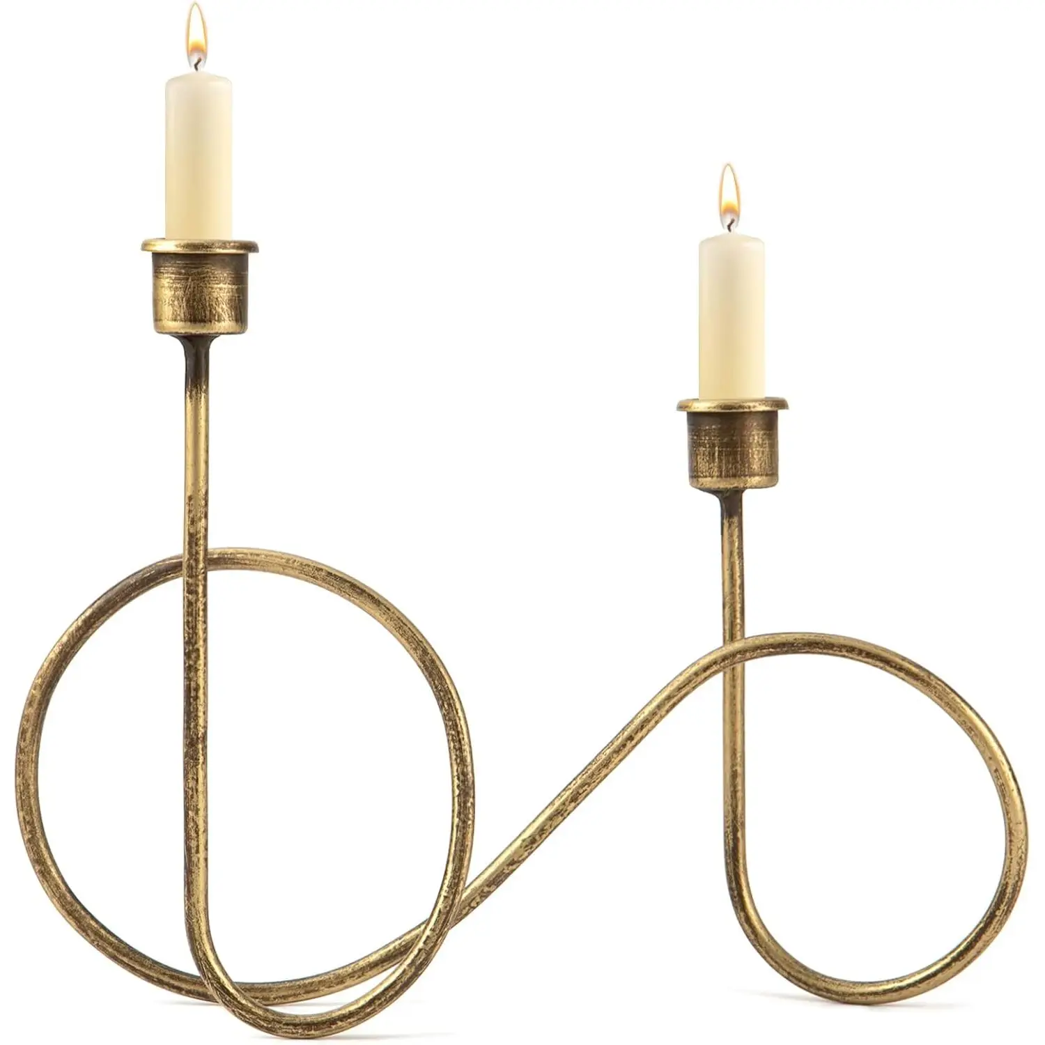 Twisted Modern Metal Candlestick Holder for Table Wedding Centerpiece & Home Decor Holidays and Housewarmings