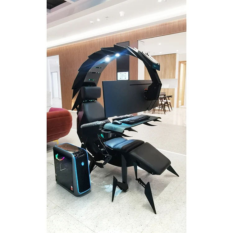 Comfortable Zero Gravity Imperator Works Computer Ergonomic Scorpion  Integrated Cockpit Gaming Chair for Sale