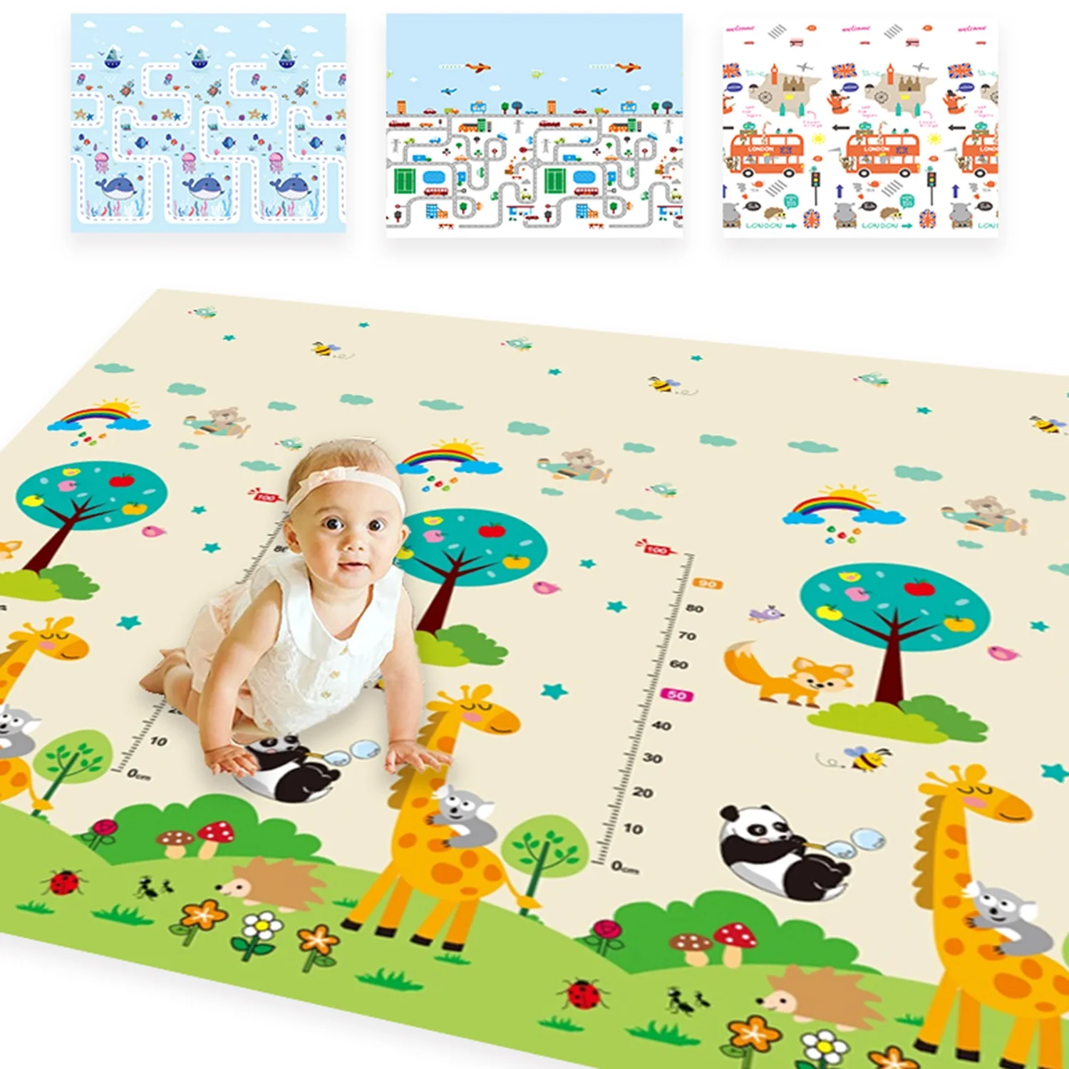 エコフレンドリーXPEカーペット 複合加工のキッズプレイマット 90*200cm