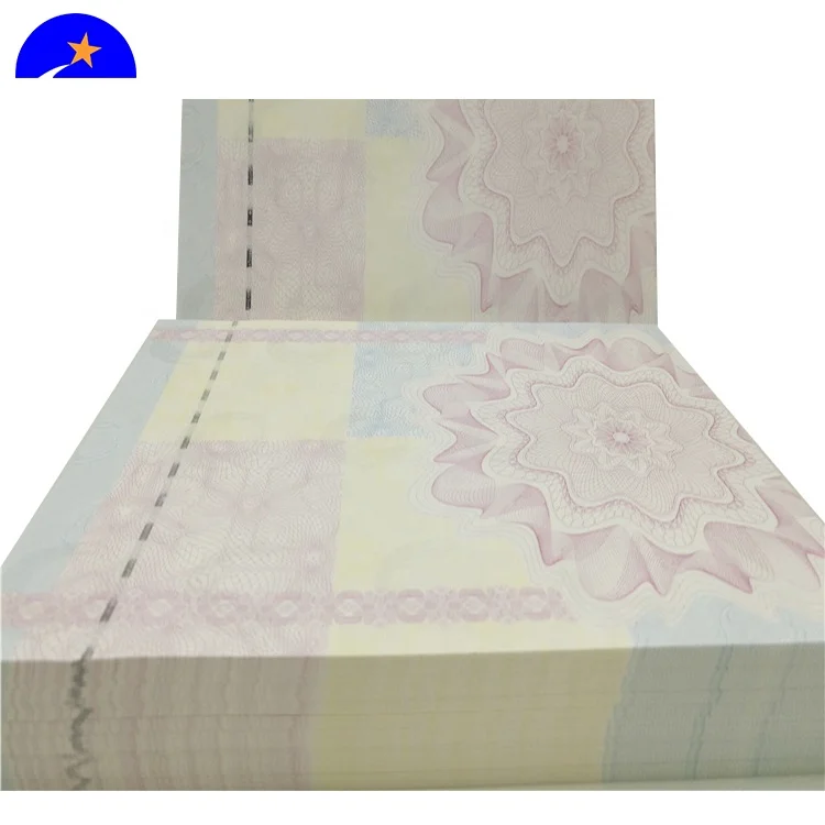 Custom Watermark Paper with Hologram and Security Thread, Anti-fake Certificate Paper,certificate Printing