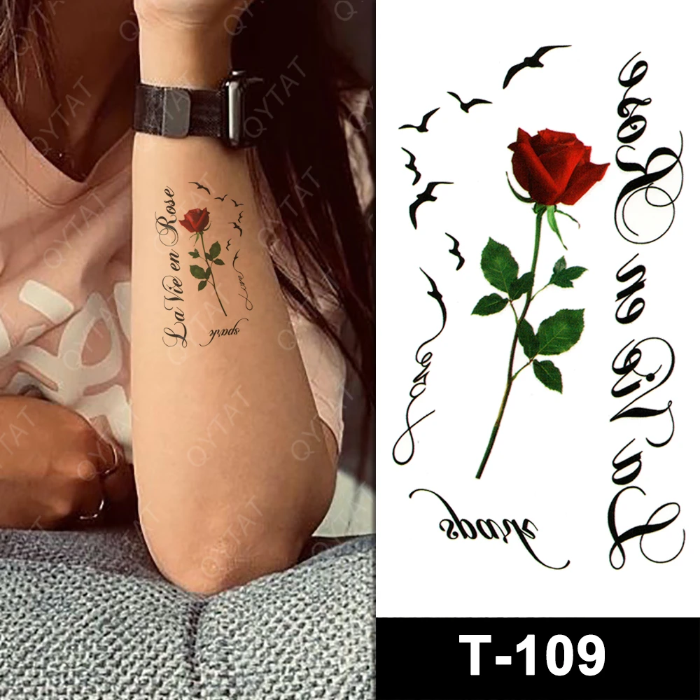 Custom Small Size Color Water Transfer Body Skin Safe Sticker Temporary Tattoos Made