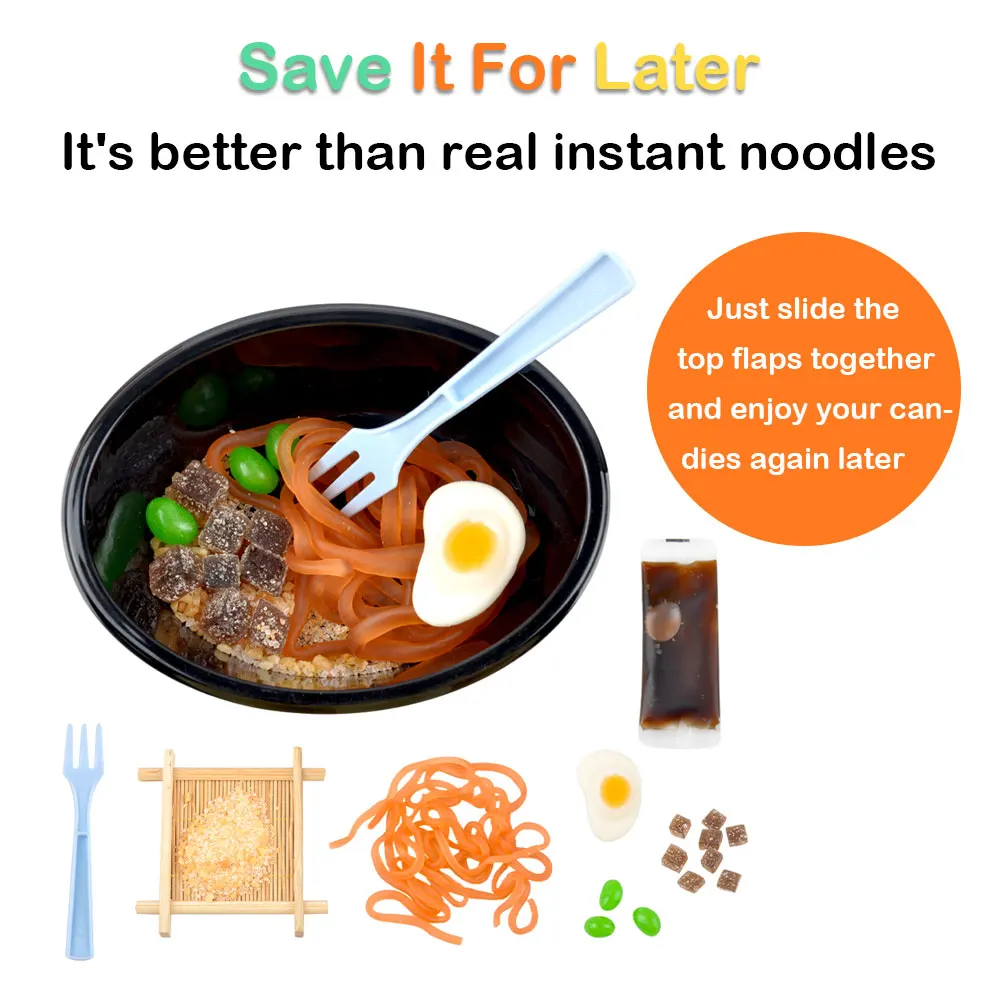 Realistic Gummy Instant Noodles Six Kinds Candy New Style Kosher Sweet