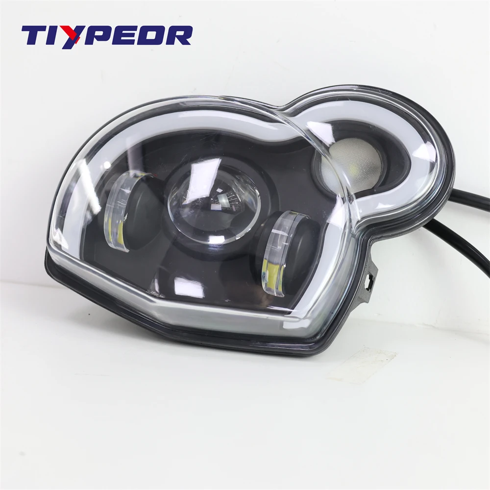 product tiypeor led motorcycle headlight assembly angel eyes devil eye headlamp for g650gs sertao r13 2011 2017 g650gs 2012 2016-5