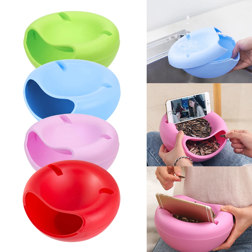 Double Lazy Fruit Bowl Creative Plastic Fruit And Vegetable With Mobile  Phone