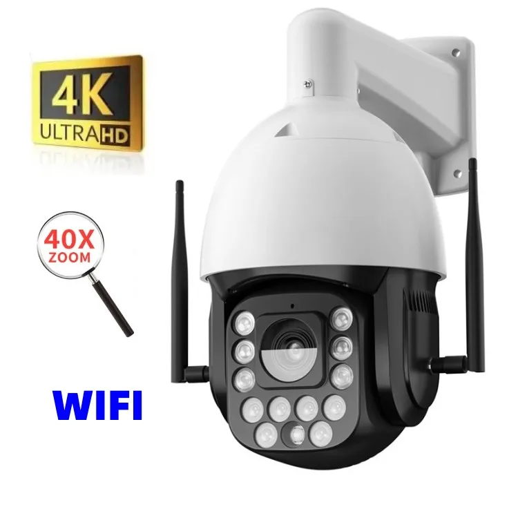Wifi 30X 40X Optical Zoom 360 Degree 4K 8MP Outside Cmaras High Speed Dome  De System Seguridad CCTV Solar PTZ IP Security Camera
