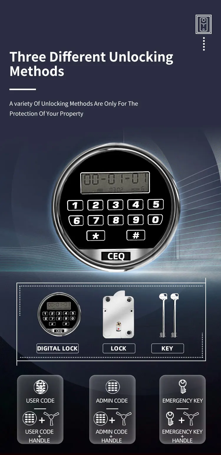 CEQSAFE Digital Safe Customization Heavy Duty Electronic Safes Caja De Segurida Security Box Money Fireproof Safe details