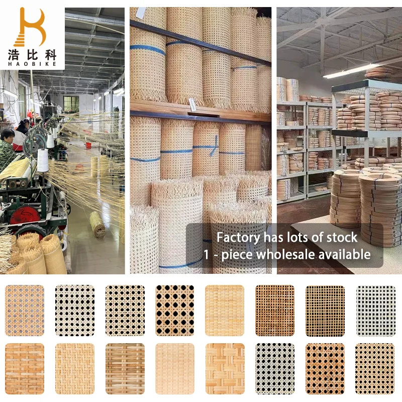 Free Sample Plastic Synthetic Rattan Cane Webbing Roll Weaving Material Woven Cane Mat Wholesale Price in Indonesia