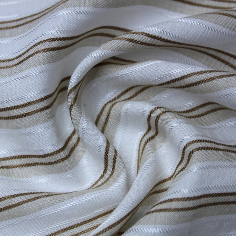 Заводская низкая цена тенсель Лен вискоза смесь ткани пряжа окрашенная полосатая ткань