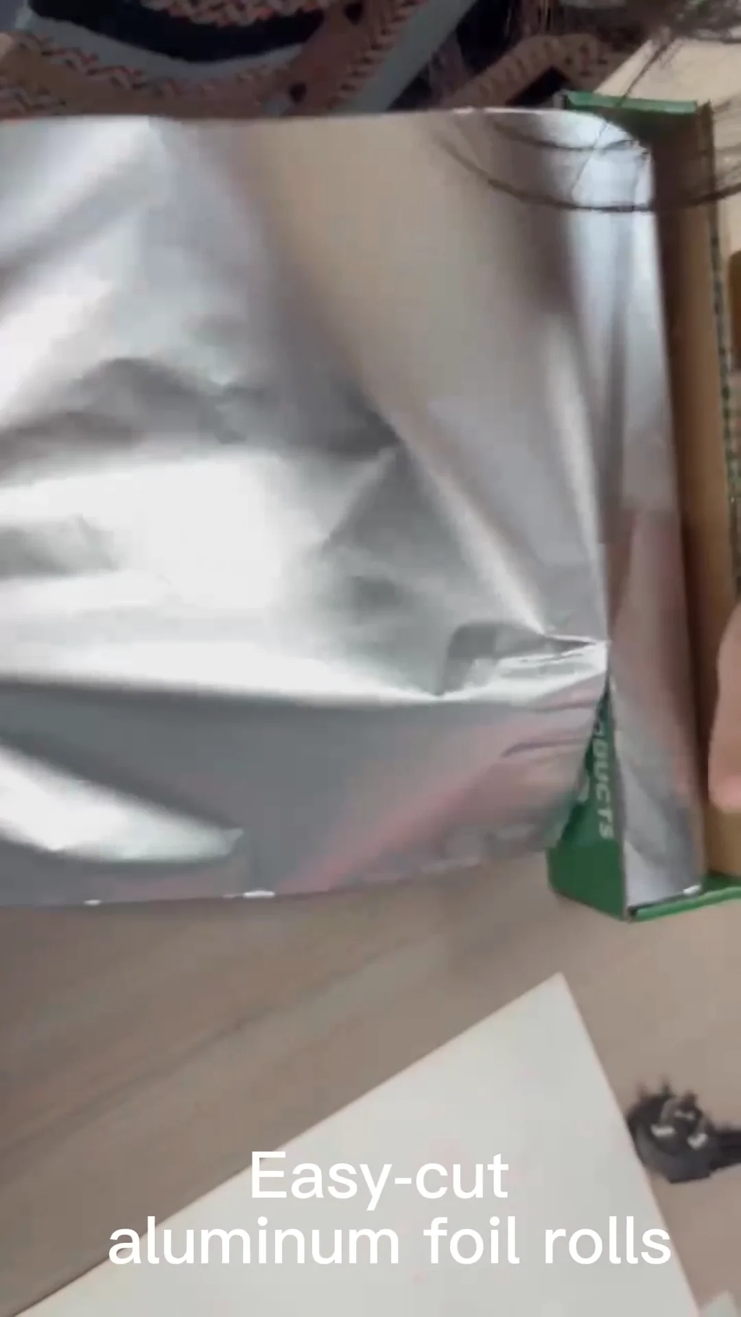 Foil Aluminum Roll Wrapping Paper Factory Embossed Or Smooth Household