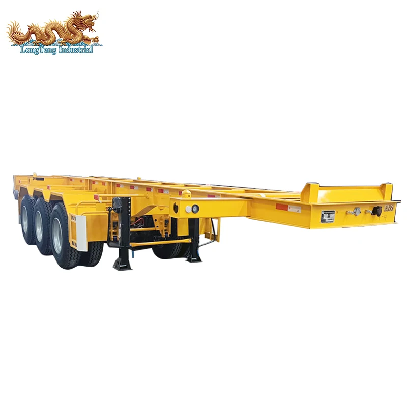 3-х осевой 20ft 40ft каркасный грузовик полуприцеп грузовой контейнер 60t трейлер Chasis для продажи