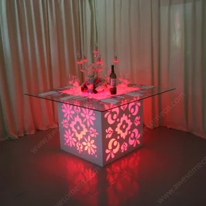 Diy Table Base for Glass Top Table / Led Lighted Wedding Table
