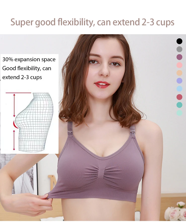 Mommy Breast Feeding Bra Front Opening Cross Wire Free Pregnancy Supporting Lifting Womens 