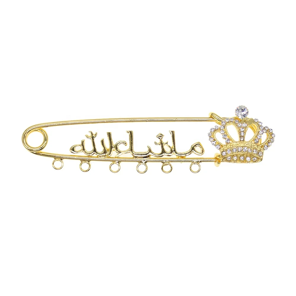 10.5cm 6 loops gold plated islamic