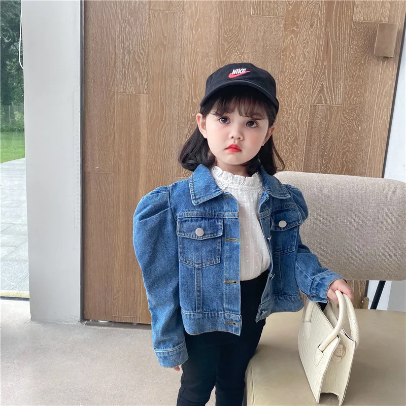 Otono Bebe Nino Nina Puff Manga Chaqueta De Jean De Denim Azul Para 1 6t Buy Nuevo Otono De Bebe A La Nina Puff Manga Chaqueta De Jean Lindo Denim Azul