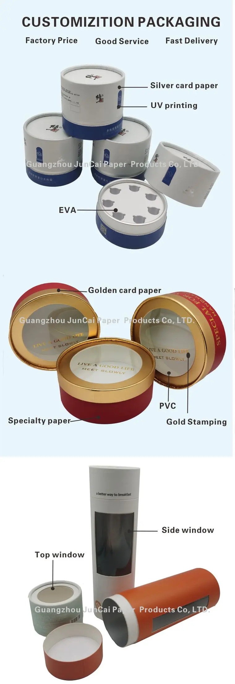 Kraft Paper Cylindrical Tube Packed With Custom Moisturizing And ...