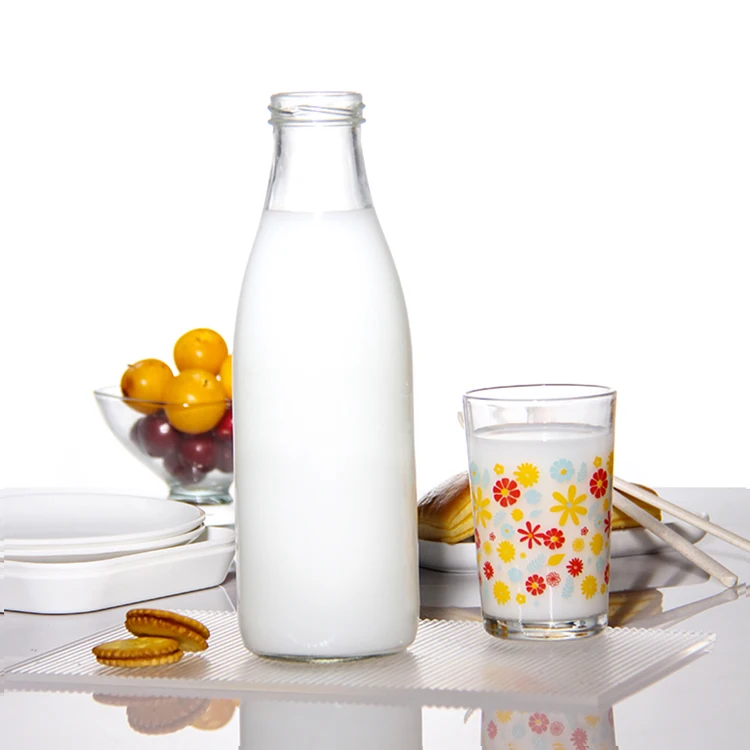 Free Sample 250ml 500ml 1000ml 1 Litre Glass Beverage Bottles for Coffee Milk