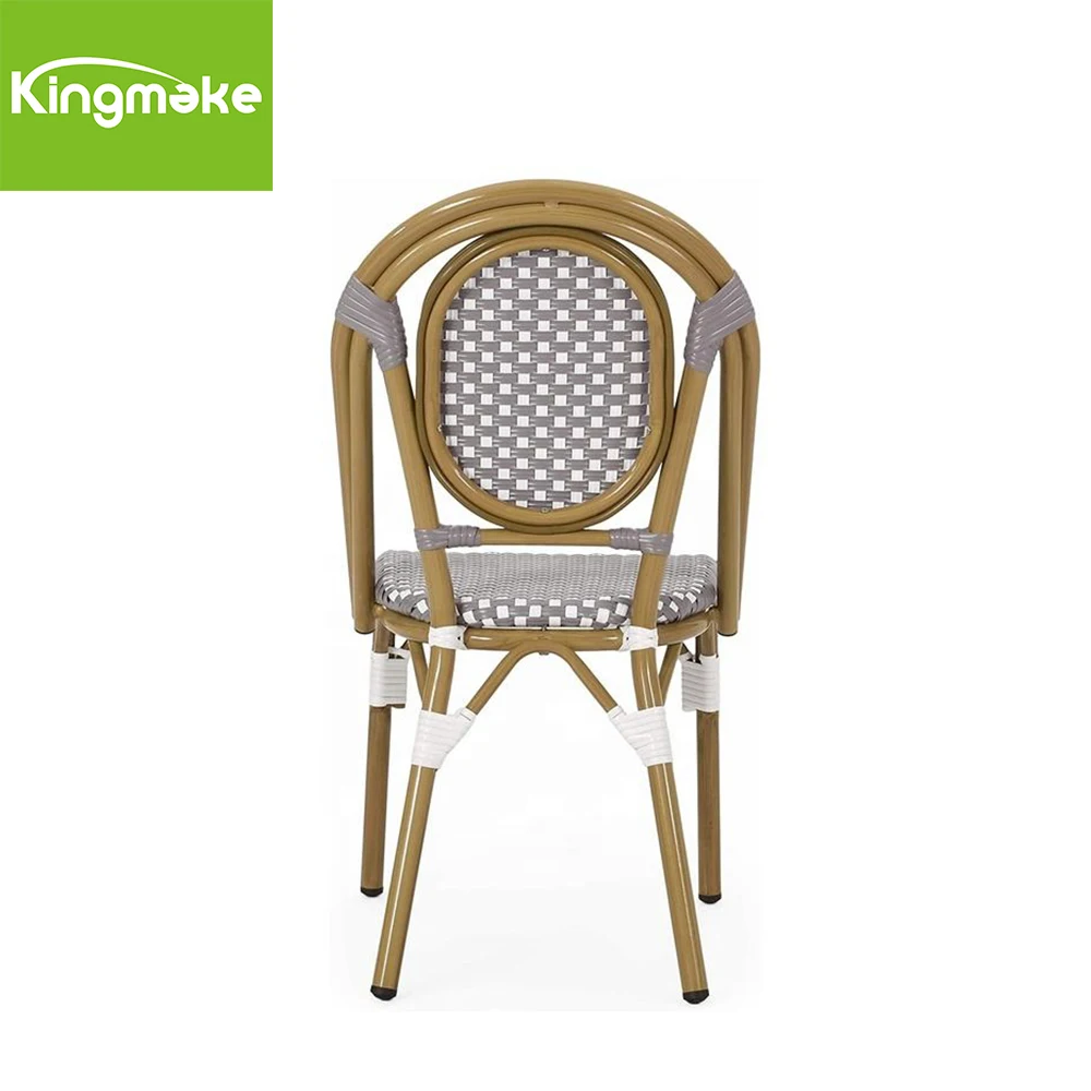 Multicolor French Bistro Chair Rattan Outdoor Bistro Chairs Garden